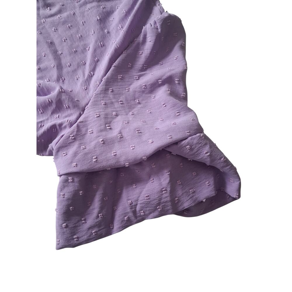 Womens Purple Top V-Neck 3/4 Ruffed Sleeve Size 1XL - Picture 4 of 8